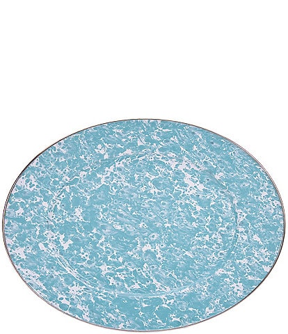 Golden Rabbit Enamelware Swirl Oval Platter