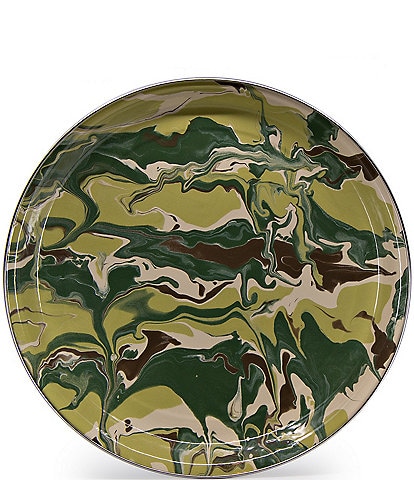 Golden Rabbit Enamelware Camouflage Medium Tray