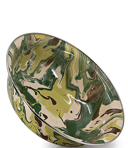 Golden Rabbit Enamelware Camouflage Serving Bowl