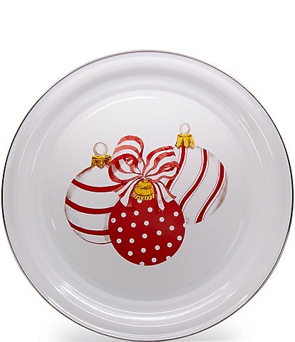 Golden Rabbit Enamelware Ornament Large Tray