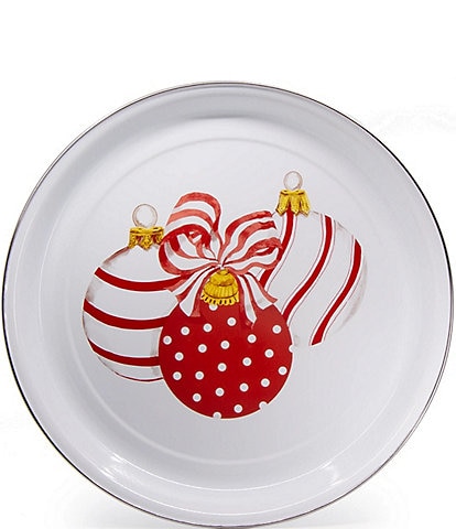 Golden Rabbit Enamelware Ornament Medium Tray