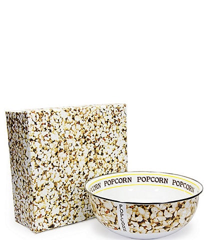 Golden Rabbit Enamelware Popcorn Bowl Gift