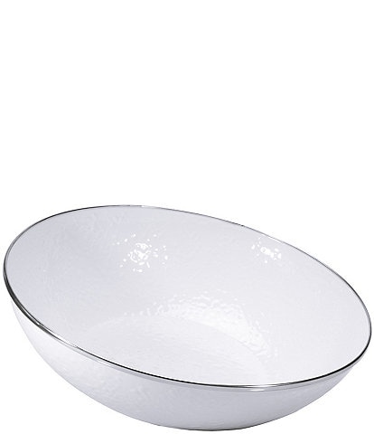 Golden Rabbit Enamelware Solid Texture Catering Bowl