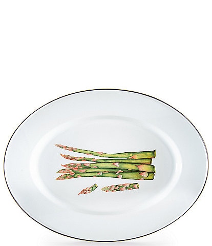 Golden Rabbit Enamelware Fresh Produce Oval Platter