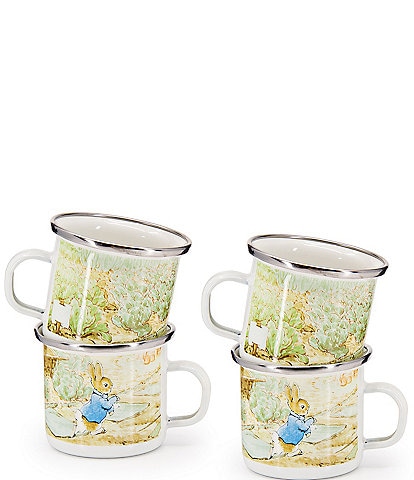 Golden Rabbit Enamelware Peter Rabbit™ Child Mugs, Set of 4