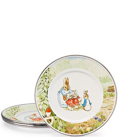 Golden Rabbit Enamelware Peter Rabbit™ Child Plates, Set of 4