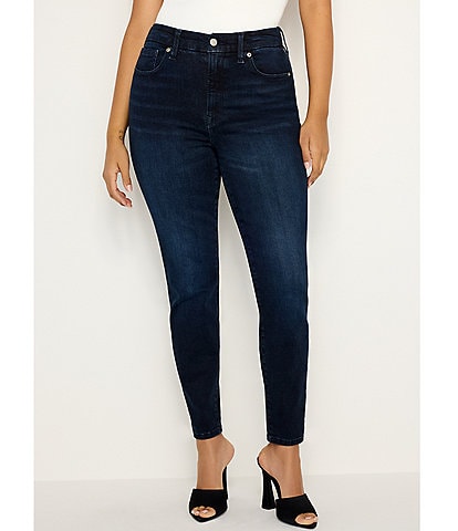 Good American Always Fits Good Legs Crop Denim Mid Rise Skinny Jeans