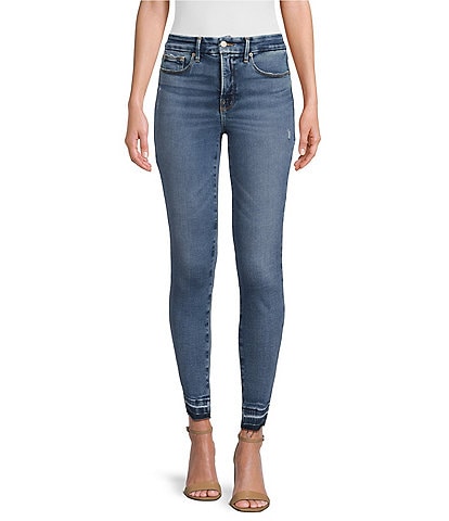 Good American Good Waist Crop Released Hem Jeans