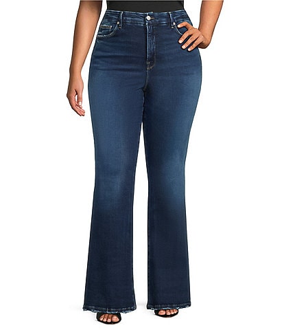 Good American Plus Size Soft Tech Good Classic Hight Rise Bootcut Jeans