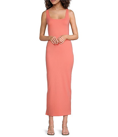 Good American Square Neck Sleeveless Scuba Maxi Dress