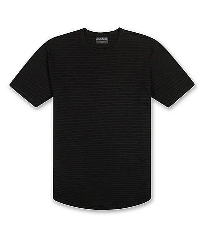 Goodlife Slim-Fit Striped Scallop Crew Short-Sleeve T-Shirt