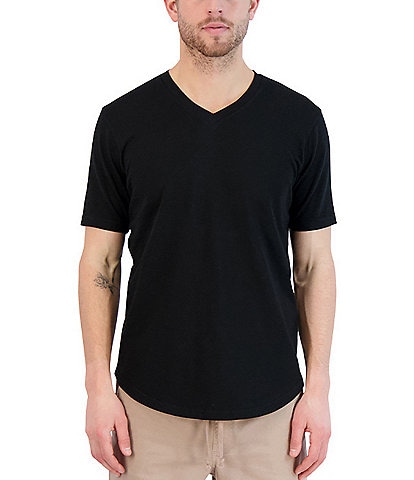 Goodlife Slub Scallop Short-Sleeve V-Neck T-Shirt