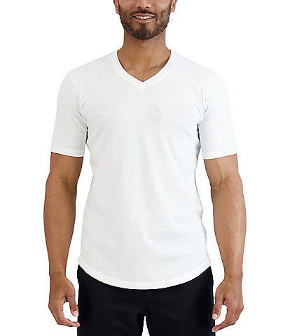 Goodlife Slub Scallop Short-Sleeve V-Neck T-Shirt
