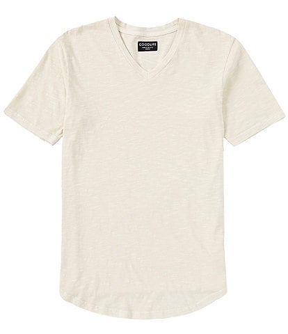 Goodlife Sun-Faded Slub Scallop Short-Sleeve V-Neck T-Shirt