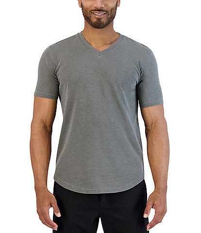 Goodlife Sun-Faded Slub Scallop Short-Sleeve V-Neck T-Shirt