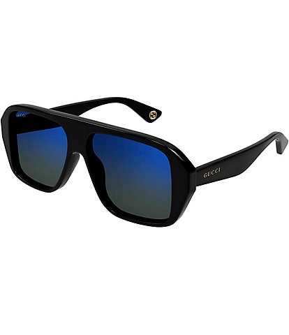 Gucci Men's Aspen 57mm Aviator Sunglasses