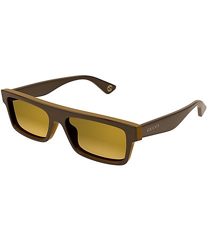 Gucci Men's Aspen Bilayer 57mm Rectangle Sunglasses