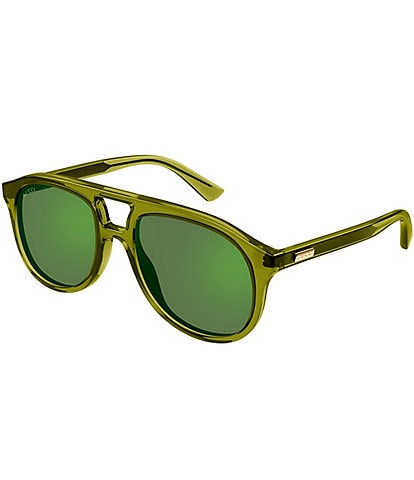 Gucci Men's GG1320S 54mm Pilot Transparent Sunglasses