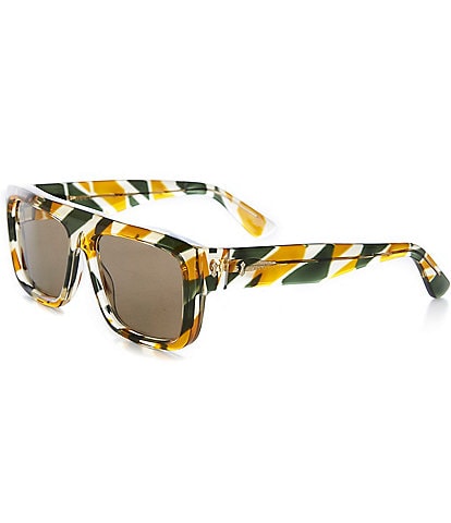 Gucci Men's GG1461S Rivets Stripe 55mm Square Sunglasses
