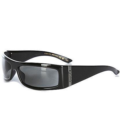 Gucci Men's GG1492S Fashion 64mm Rectangle Wrap Sunglasses