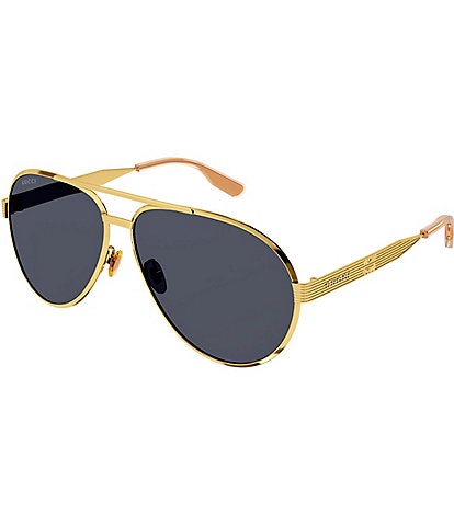Gucci Men's Port Royale 64mm Navigator Sunglasses