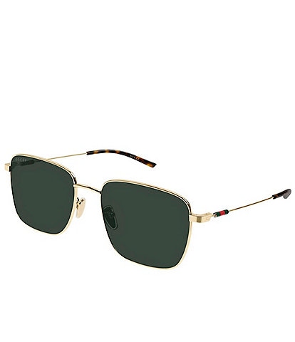 Gucci Men's Web Stripe 58mm Square Sunglasses