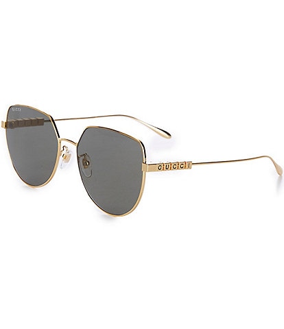 Gucci Unisex Lettering 58mm Geometric Sunglasses