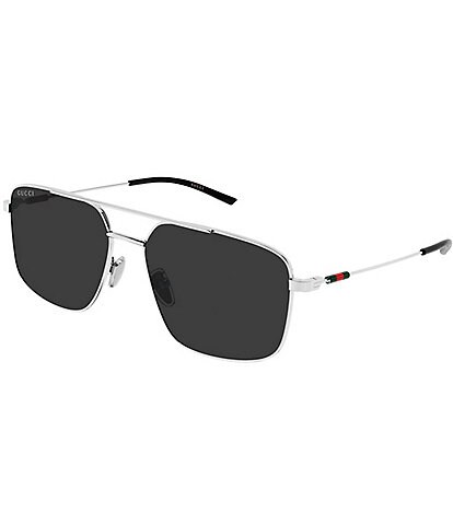 Gucci Web Stripe 59mm Navigator Sunglasses