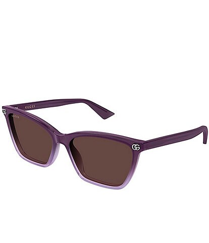 Gucci Women's Double G 56mm Gradient Frame Cat Eye Sunglasses