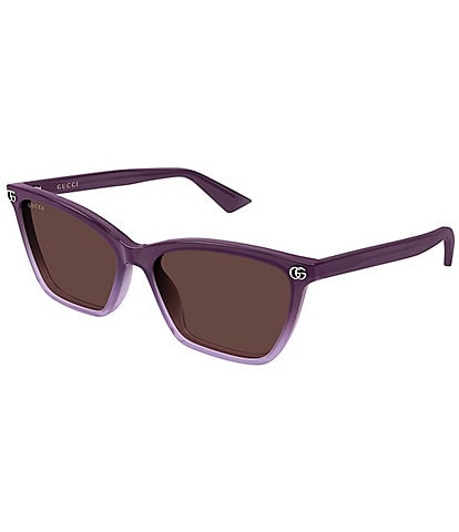 Gucci Women's Double G 56mm Gradient Frame Cat Eye Sunglasses