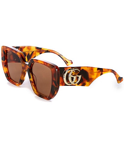 Gucci Women's Generation 54mm Havana Square Sunglasses