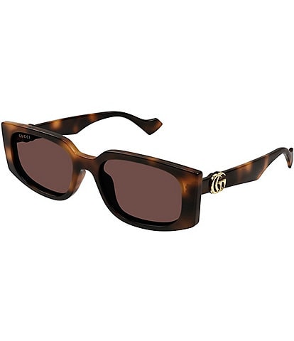 Gucci Women's GG Generation Light 55mm Havana Rectangle Sunglasses