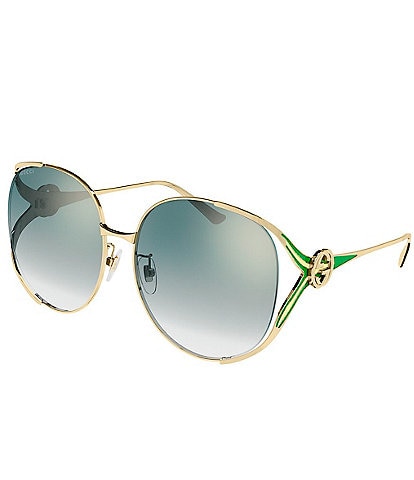 Gucci Women's GG0225S 63mm Round Sunglasses