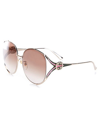 Gucci Women's Gg0225S 63mm Round Sunglasses