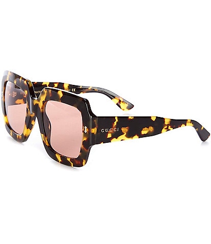 Gucci Women's Gg1111s 53mm Havana Tortoise Rectangle Sunglasses