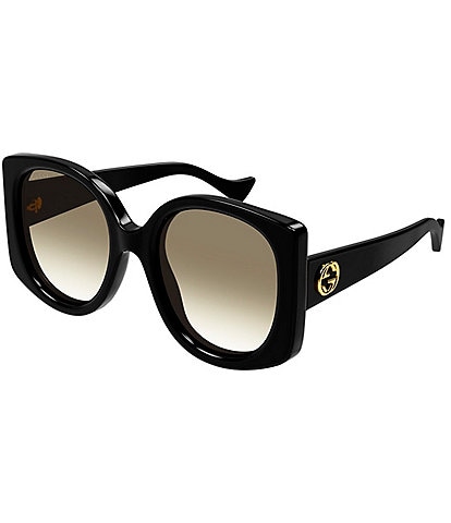 Gucci Women's GG1257SA 56mm Round Butterfly Sunglasses