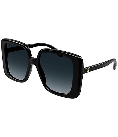 Gucci Women's GG1314S 55mm Square Black Butterfly Sunglasses