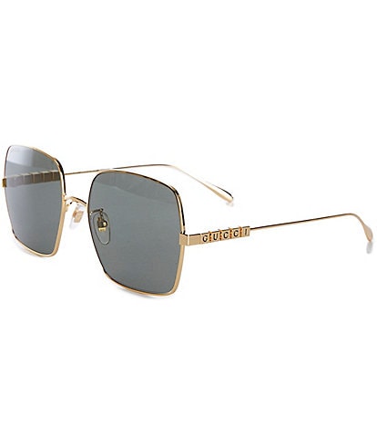 Gucci Women's GG1434S Lettering 57mm Square Sunglasses