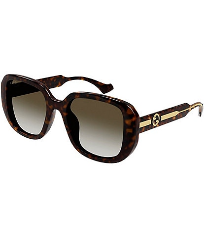 Gucci Women's La Piscine 54mm Tortoise Square Sunglasses