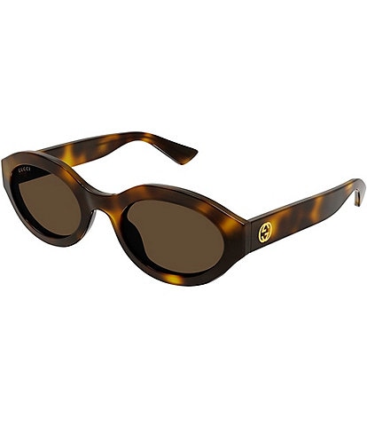 Gucci Women's Minimal GG 53mm Havana Oval Sunglasses