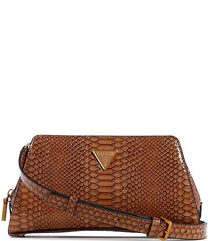 Guess Annita Python Embossed Leather Crossbody Bag