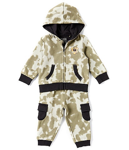 Guess Baby Boys 3-24 Months Long Sleeve Camouflage-Printed Hooded Jacket & Matching Jogger Pants Set