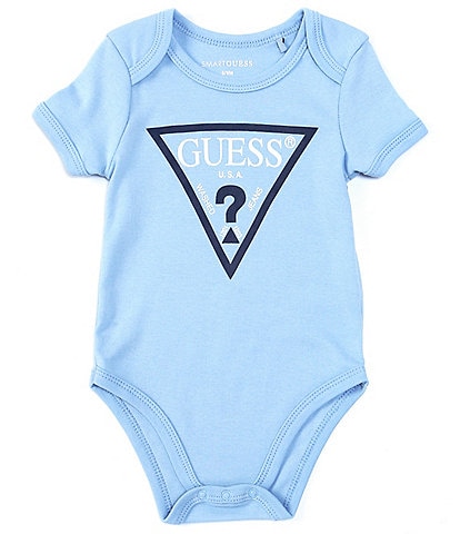 Guess Baby Newborn-24 Months Short-Sleeve Logo Bodysuit