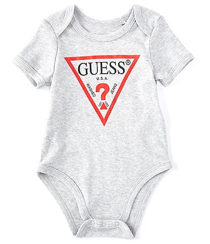 Guess Baby Newborn-24 Months Short-Sleeve Logo Bodysuit