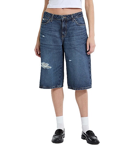 Guess Baggy Distressed Denim Shorts