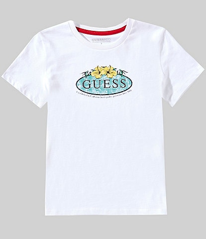 Guess Big Boys 8-17 Short Sleeve Water Print T-Shirt