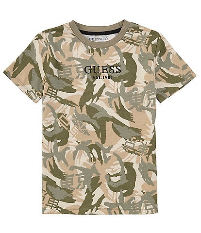 Guess Big Boys 8-18 Short Sleeve Camouflage-Printed T-Shirt