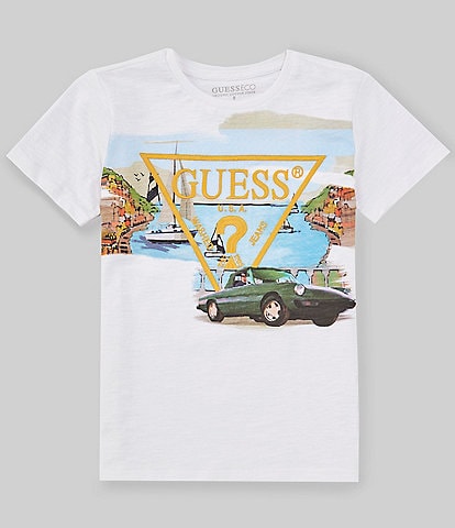 Guess Big Boys 8-18 Short Sleeve Classic Car Graphic T-Shirt