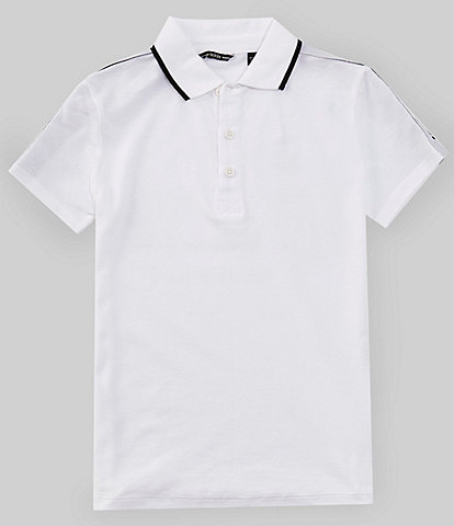 Guess Big Boys 8-18 Short Sleeve Guess Logo Taping Organic Cotton Polo Shirt