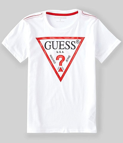 Guess Big Boys 8-18 Short Sleeve Guess Triangle Graphic T-Shirt